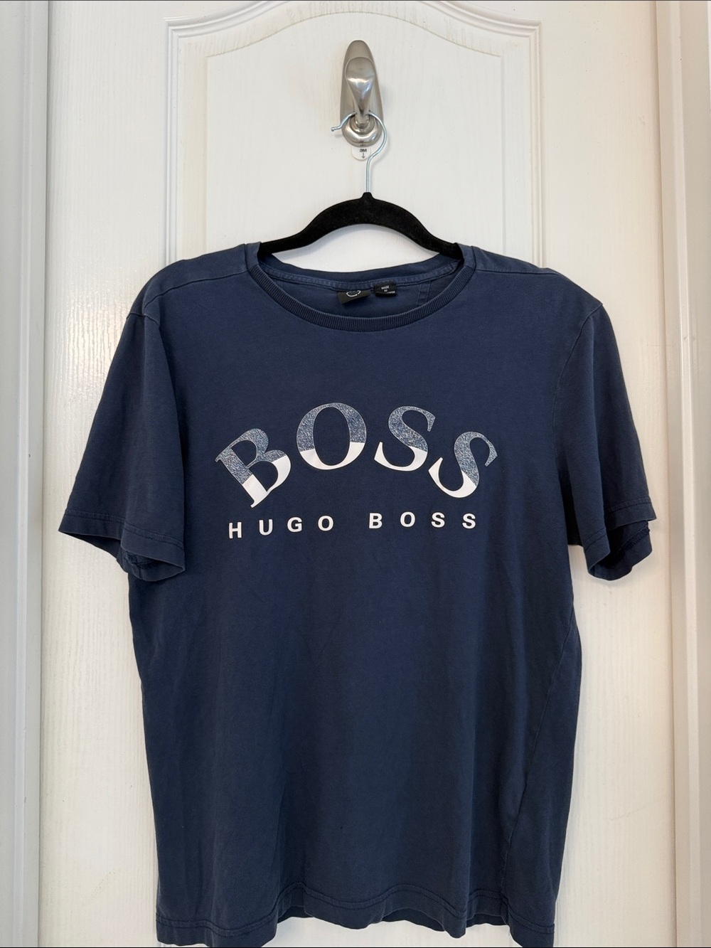 Hugo Boss Navy Short-Sleeve Logo Tee